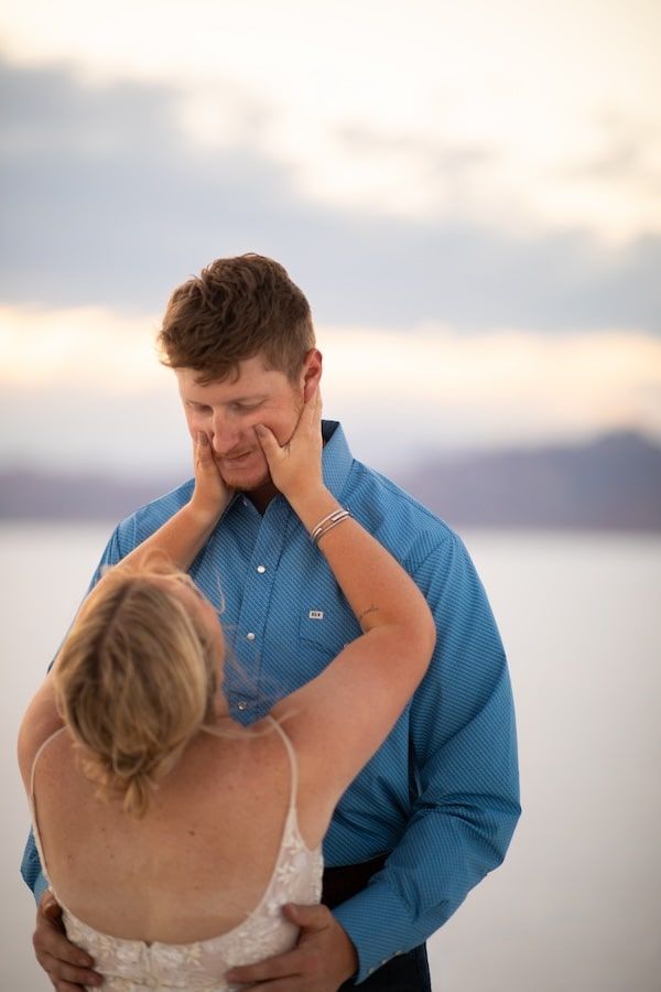 intimate elopement at the salt flats