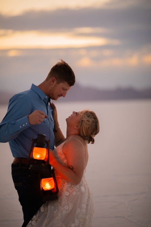 intimate elopement at the salt flats