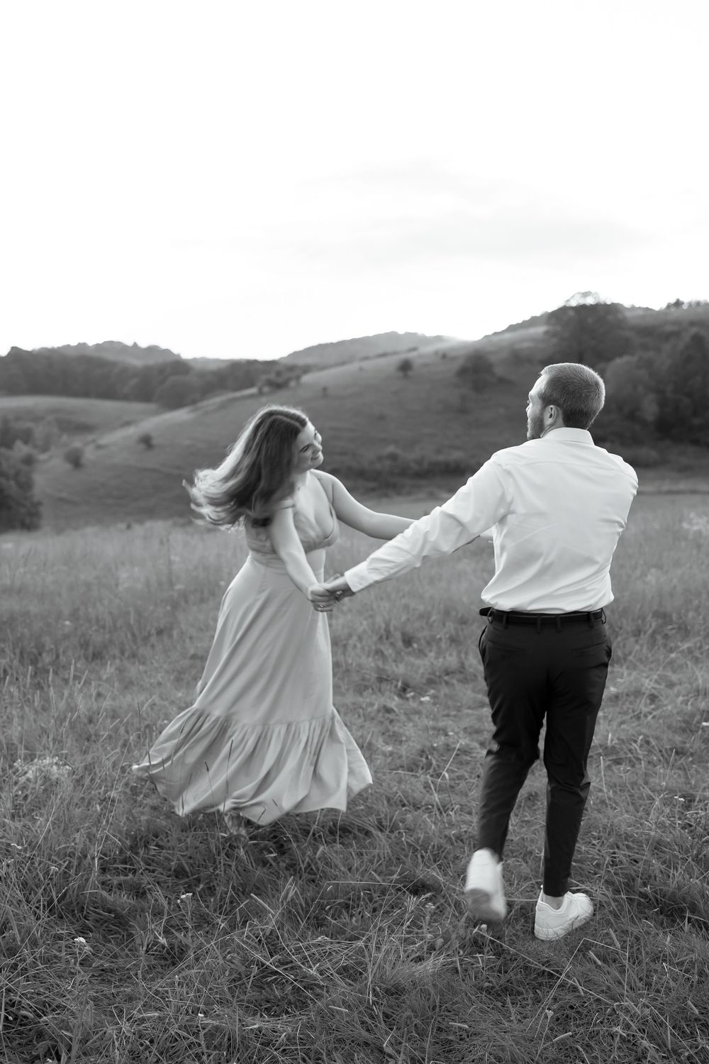Engagement Couples Session at Moses Cone on the Blue Ridge Parkway in Blowing Rock, NC