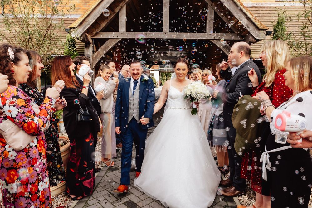 Couple with bubbles