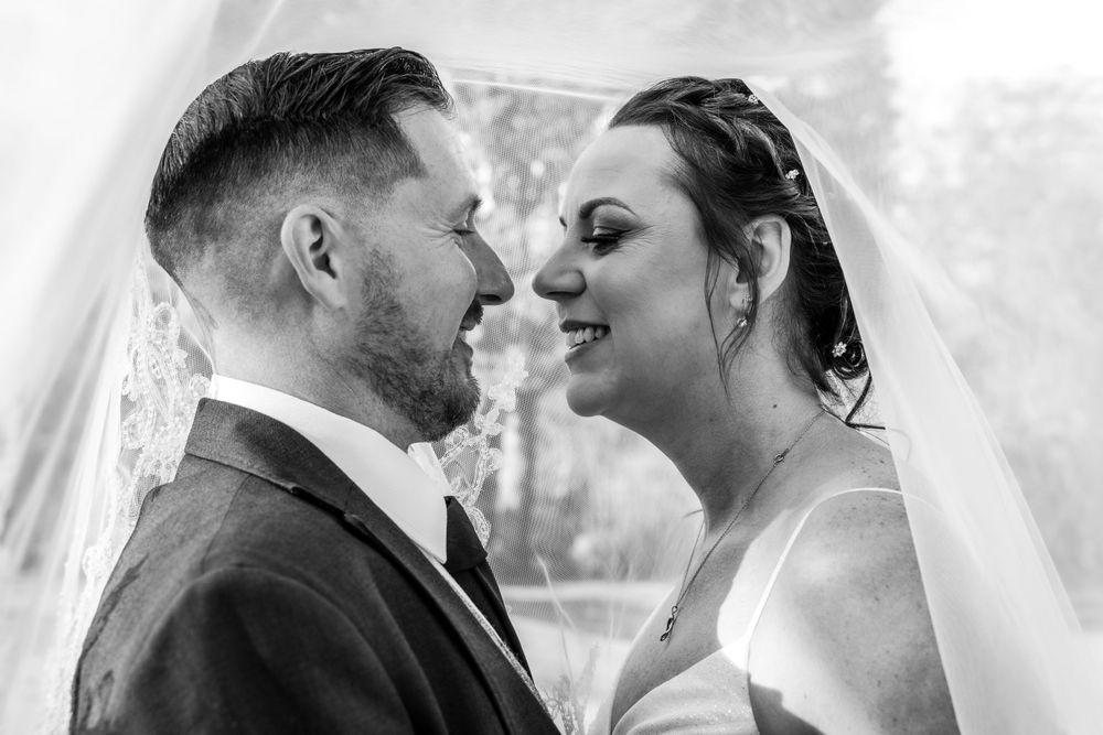 Couple under veil