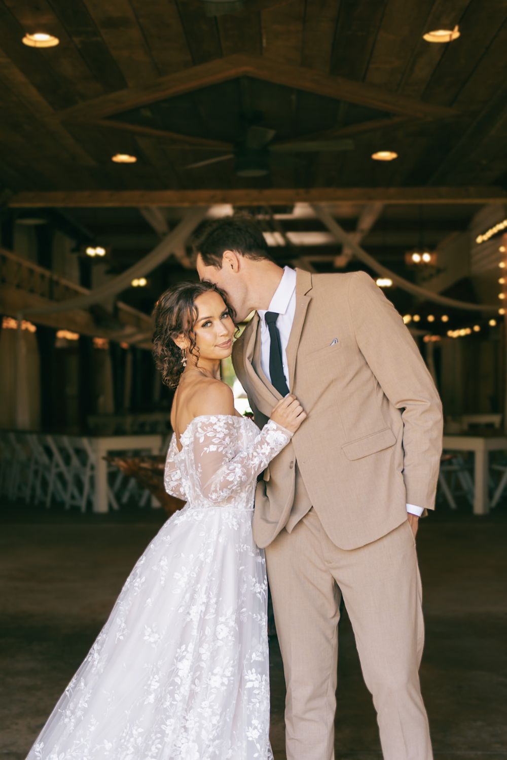 bride and groom during reception