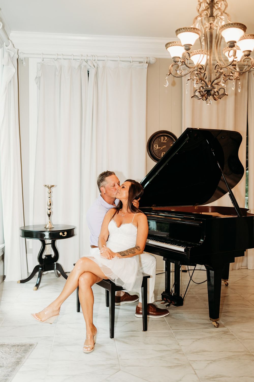 Atlanta Engagement Session in a vintage hotel
