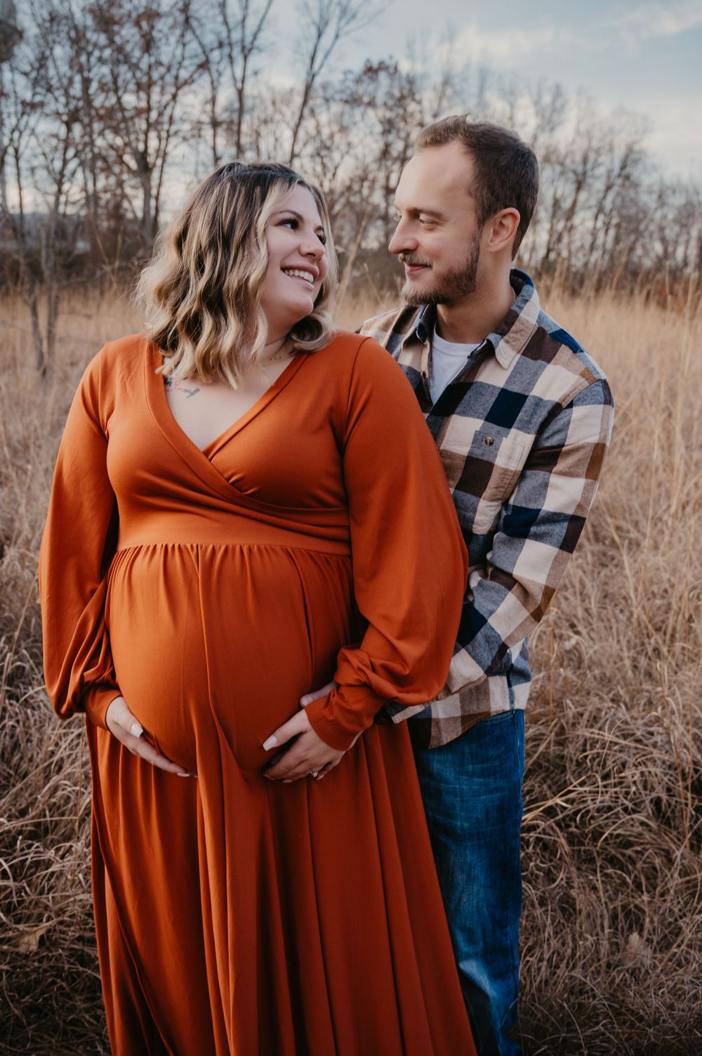 Expecting parents during maternity session