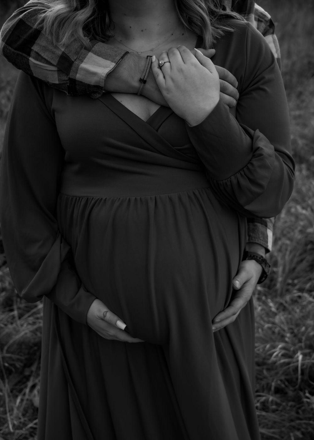 Expecting parents during maternity session