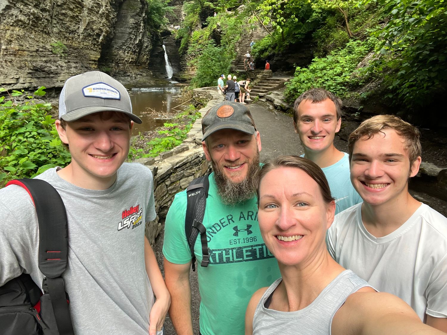 Christina Newby traveling with her family during an outdoor vacation