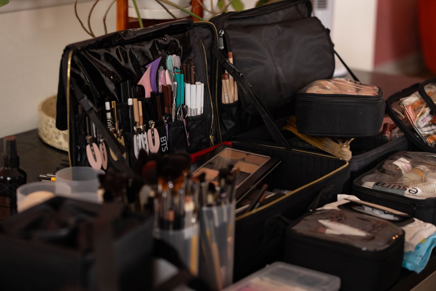 Makeup kit available during photo shoots with hair and makeup artist.
