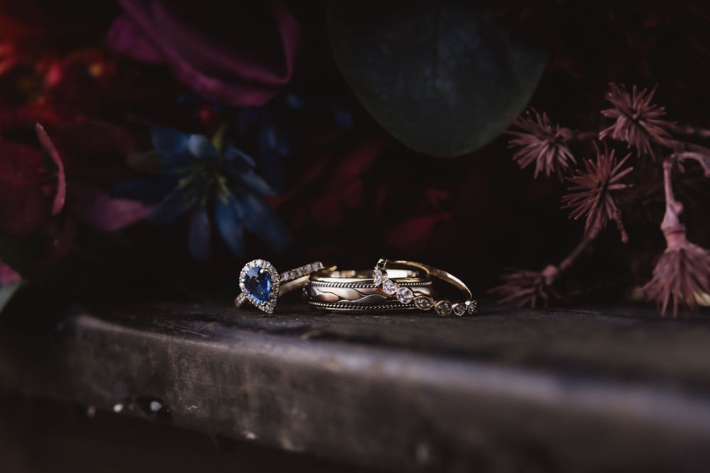 wedding rings close up