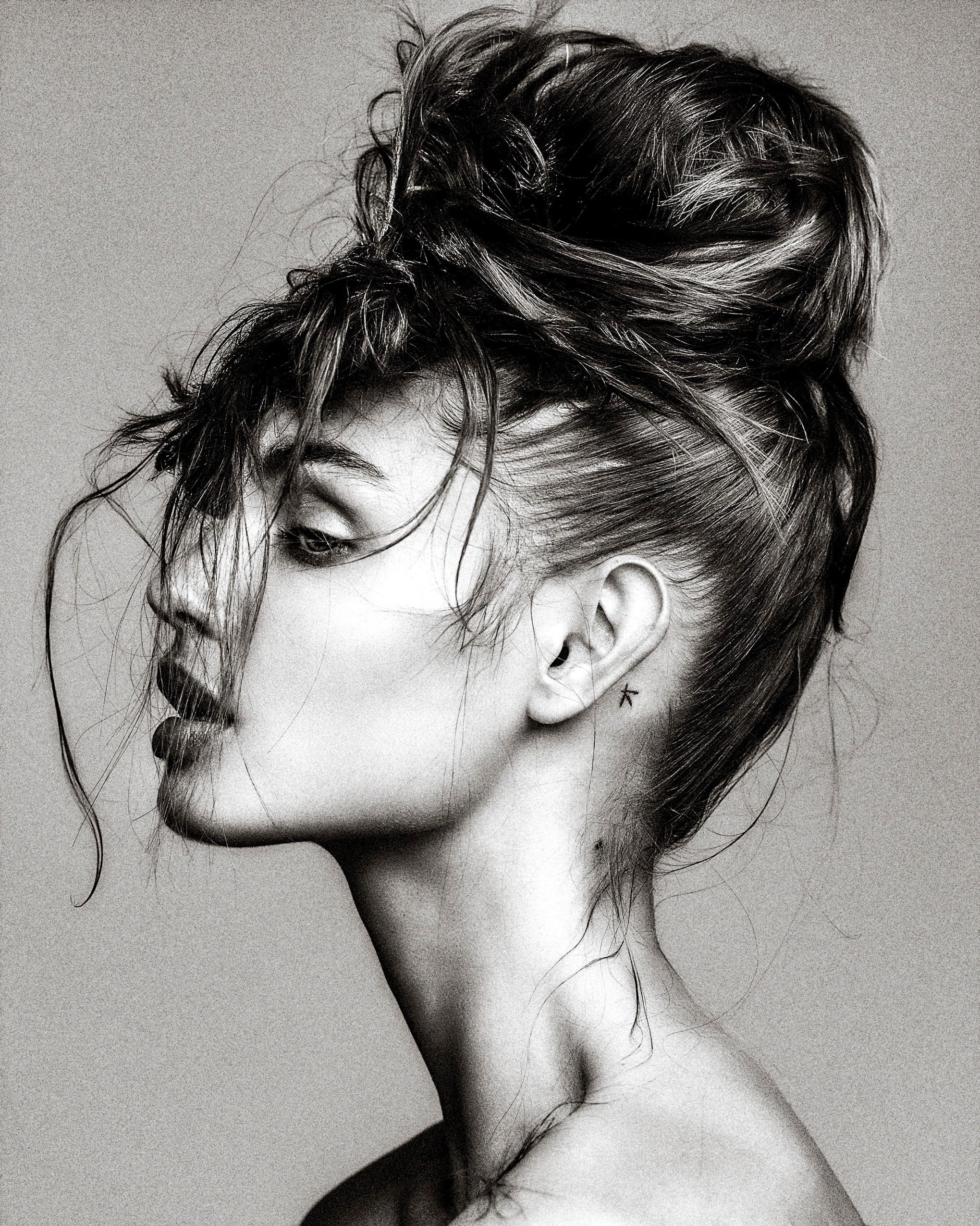 Artistic black and white photo