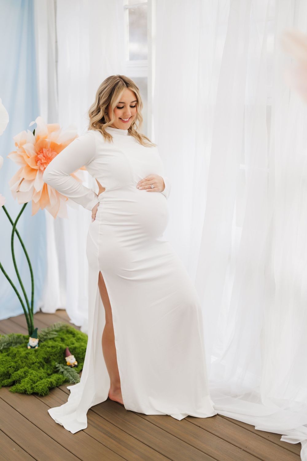 dressing fattoush Long Sleeve Empire Waist Maxi Dress
