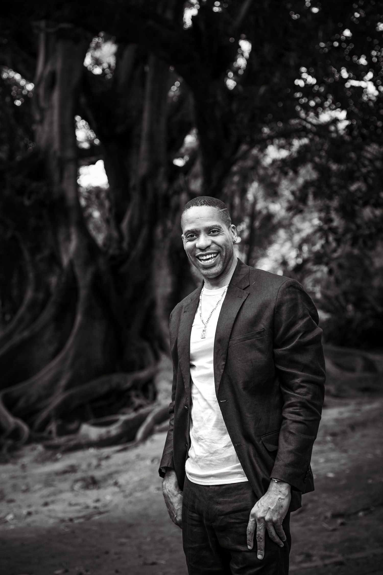 Beautiful outdoor portrait with a scenic backdrop in nature.