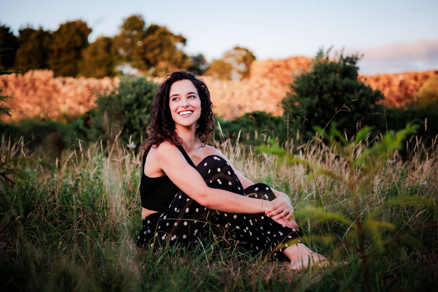 Candid moment during a portrait session, capturing a true personality.