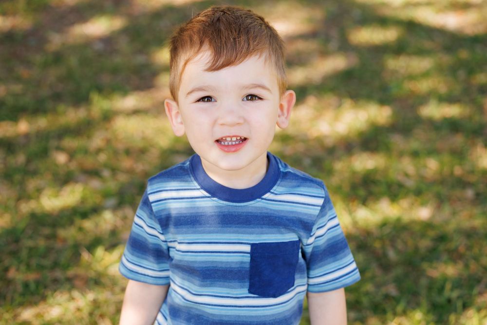 A smiling toddler