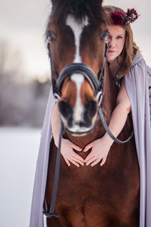 Sunset, Horse, dress