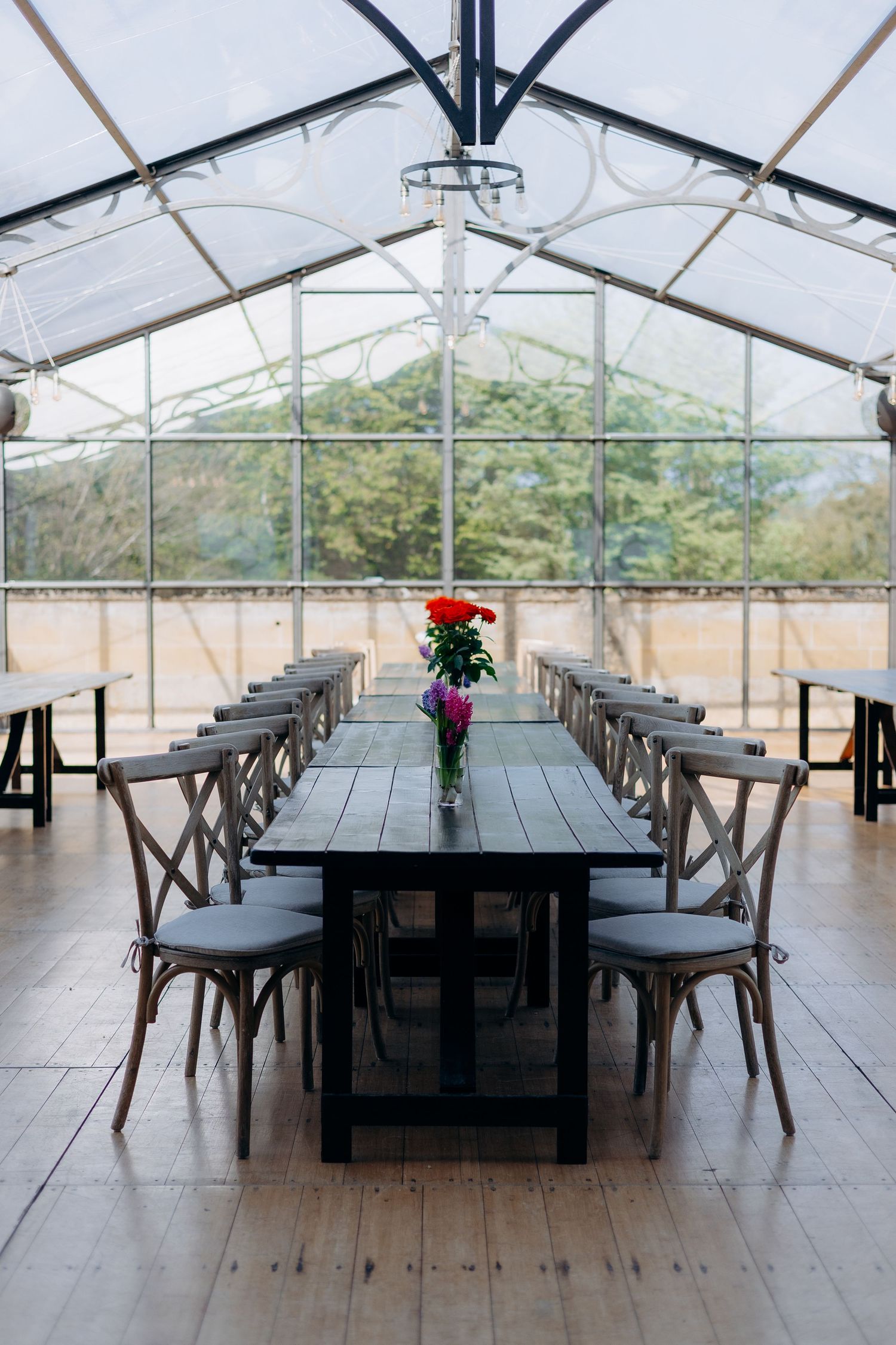 Wedding reception space at Sudeley Castle in the Cotswolds.