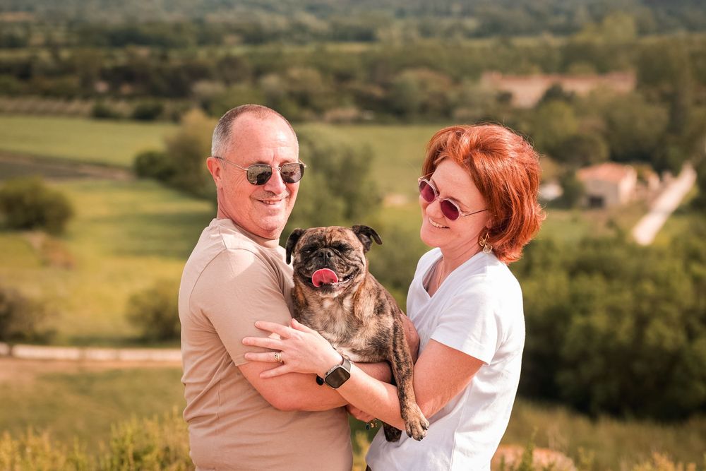 shooting couple et chiens
