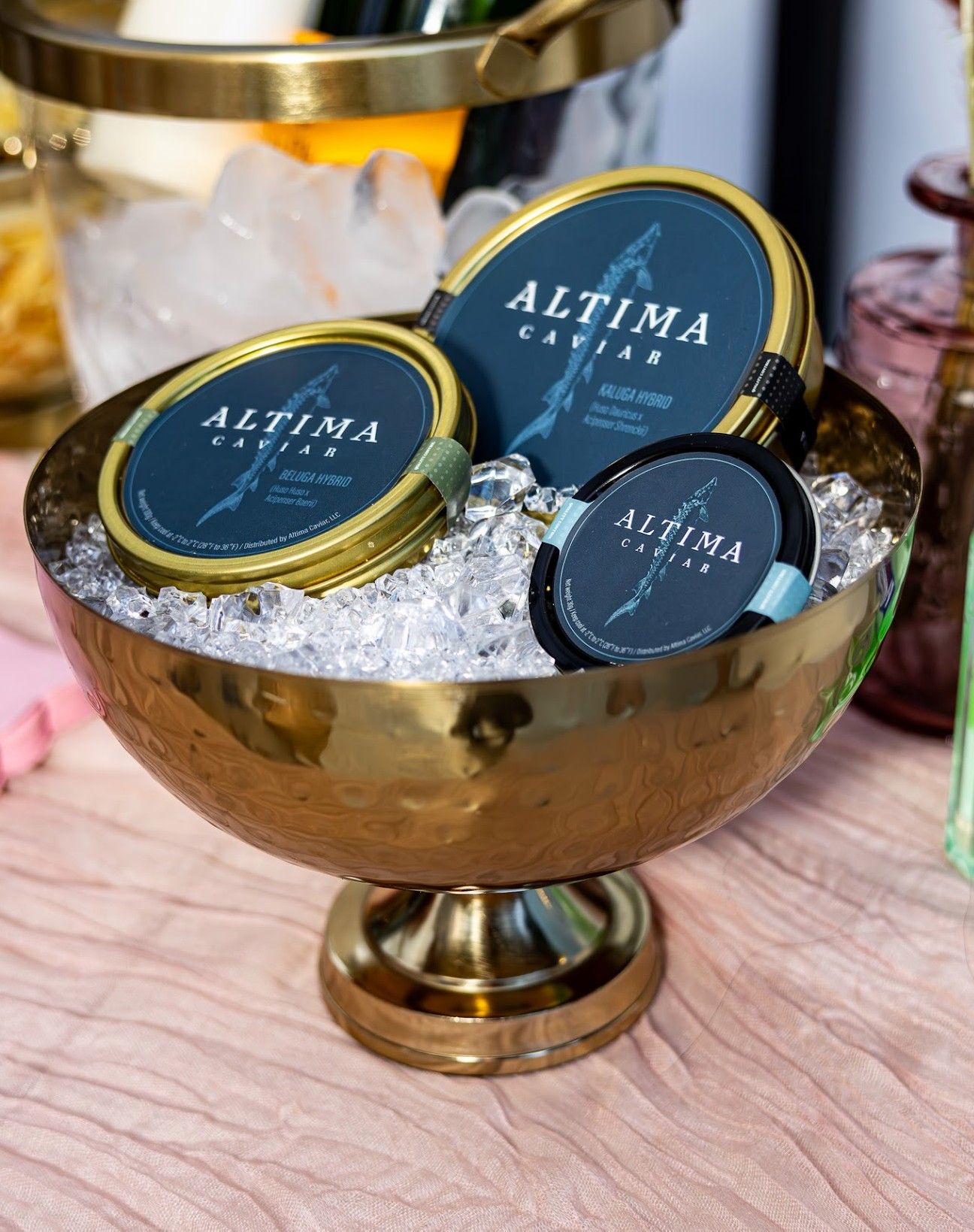 Luxury event detail featuring premium caviar service photographed by Raymond C. Hansell Photography.