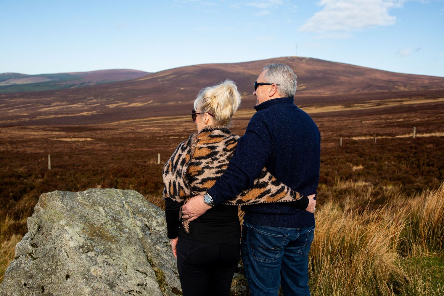 contented couple enjoying the hidden gems of wicklow.