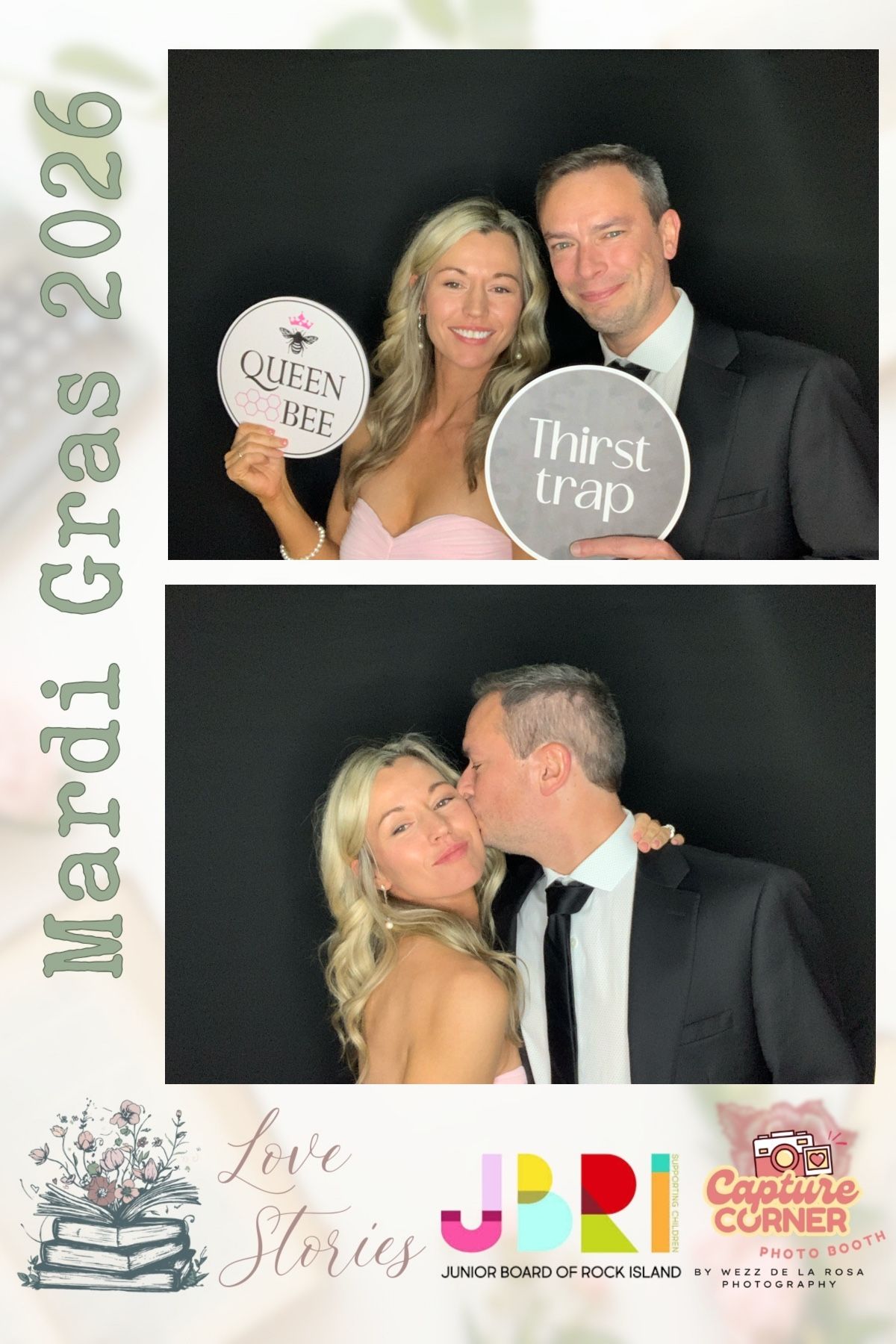 Quad Cities photo booth rental for weddings, birthdays, and events. Capture Corner offers custom frames, premium props, and expert hosting.
