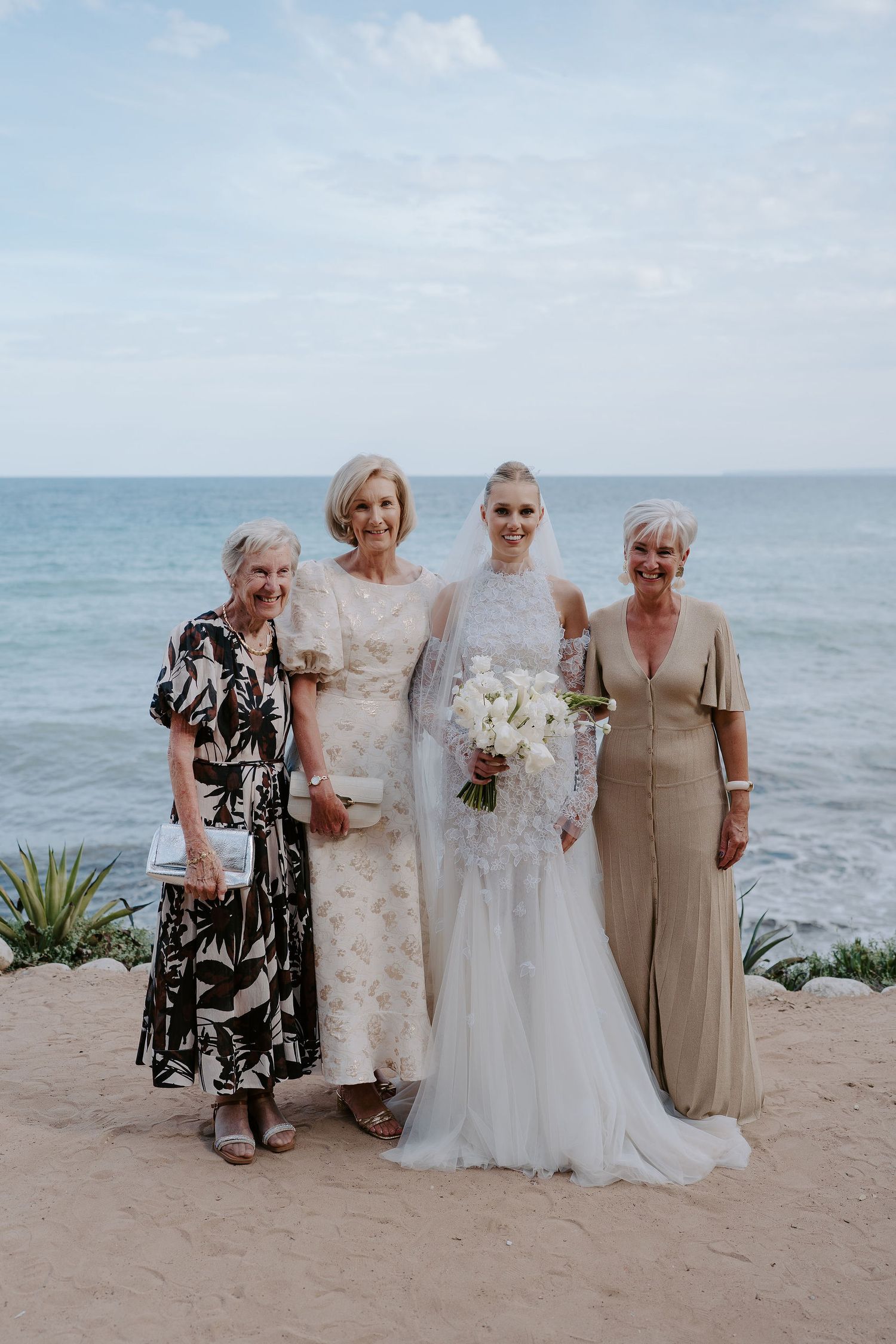 bride mother aunty and grandmother family portrait at amante ibiza