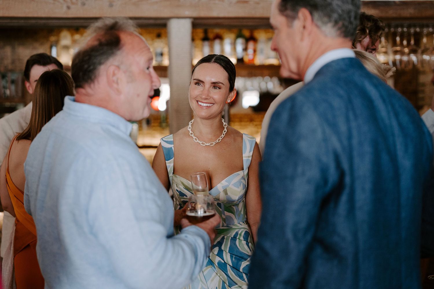wedding guests laughing at amante ibiza