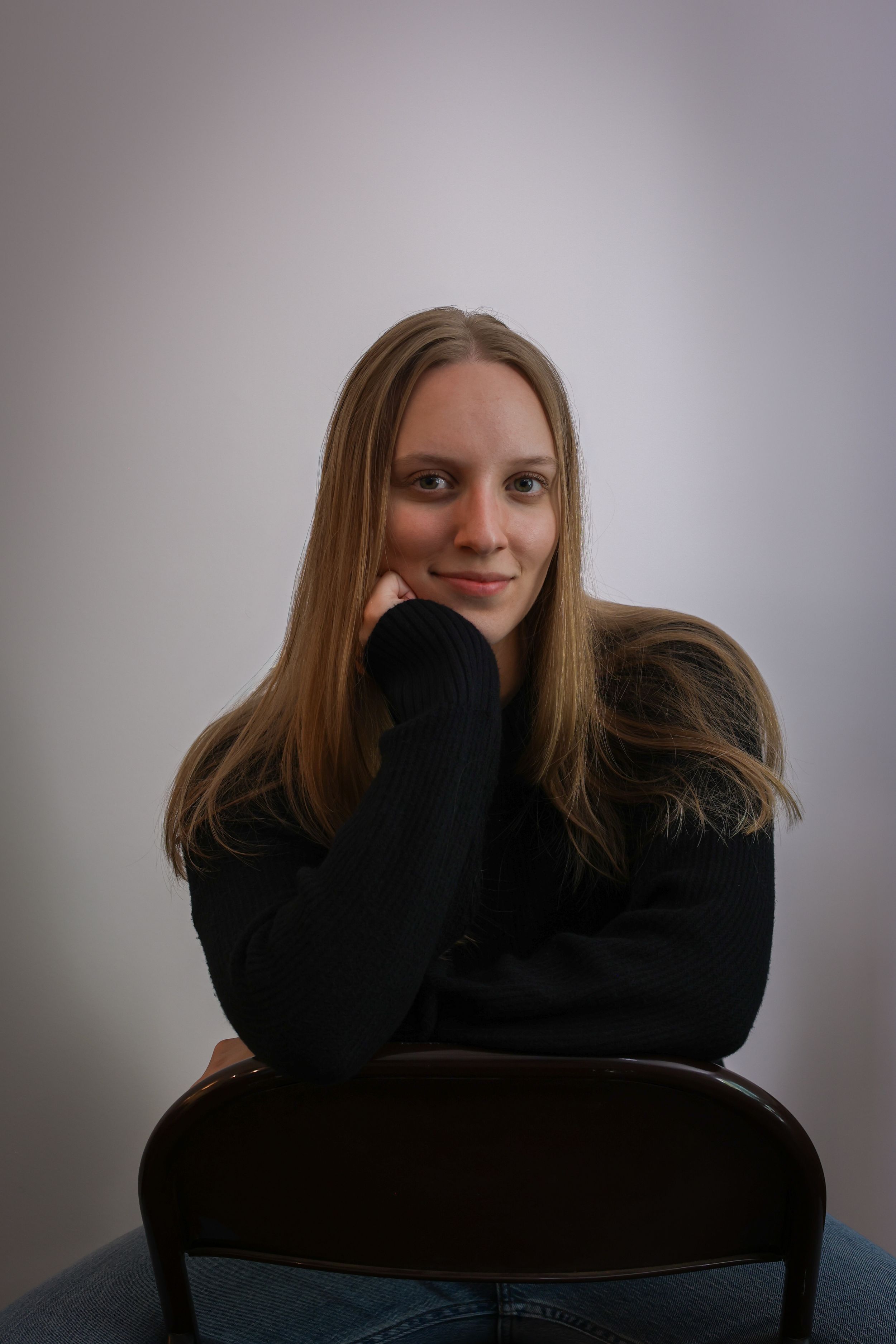 Woman posing in a chair