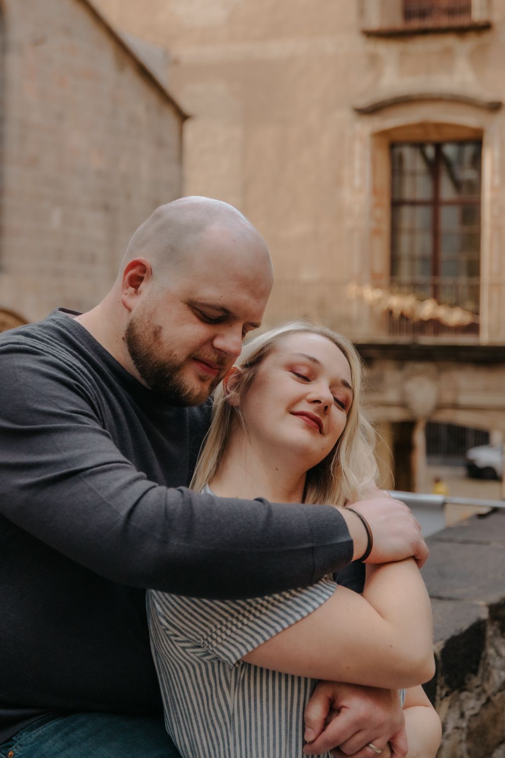 Loving forehead touch Plaça Sant Felip Neri Barcelona BarcelonaLoversPH