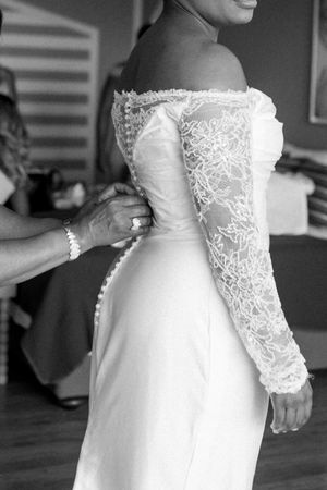 Bride getting ready