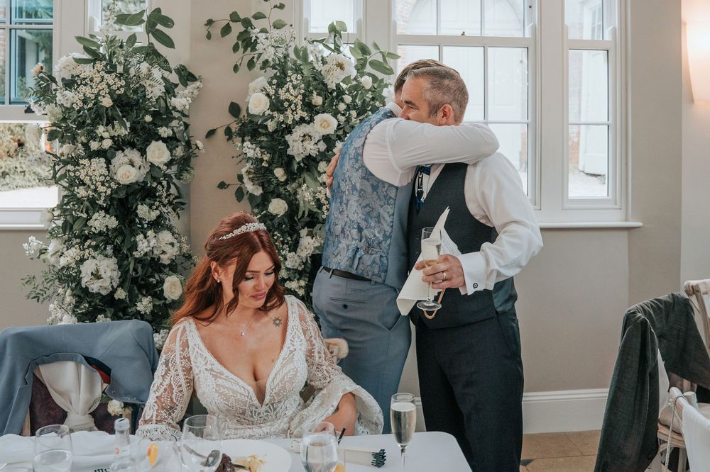 Tearful moment during wedding speeches at Devon country house venue
