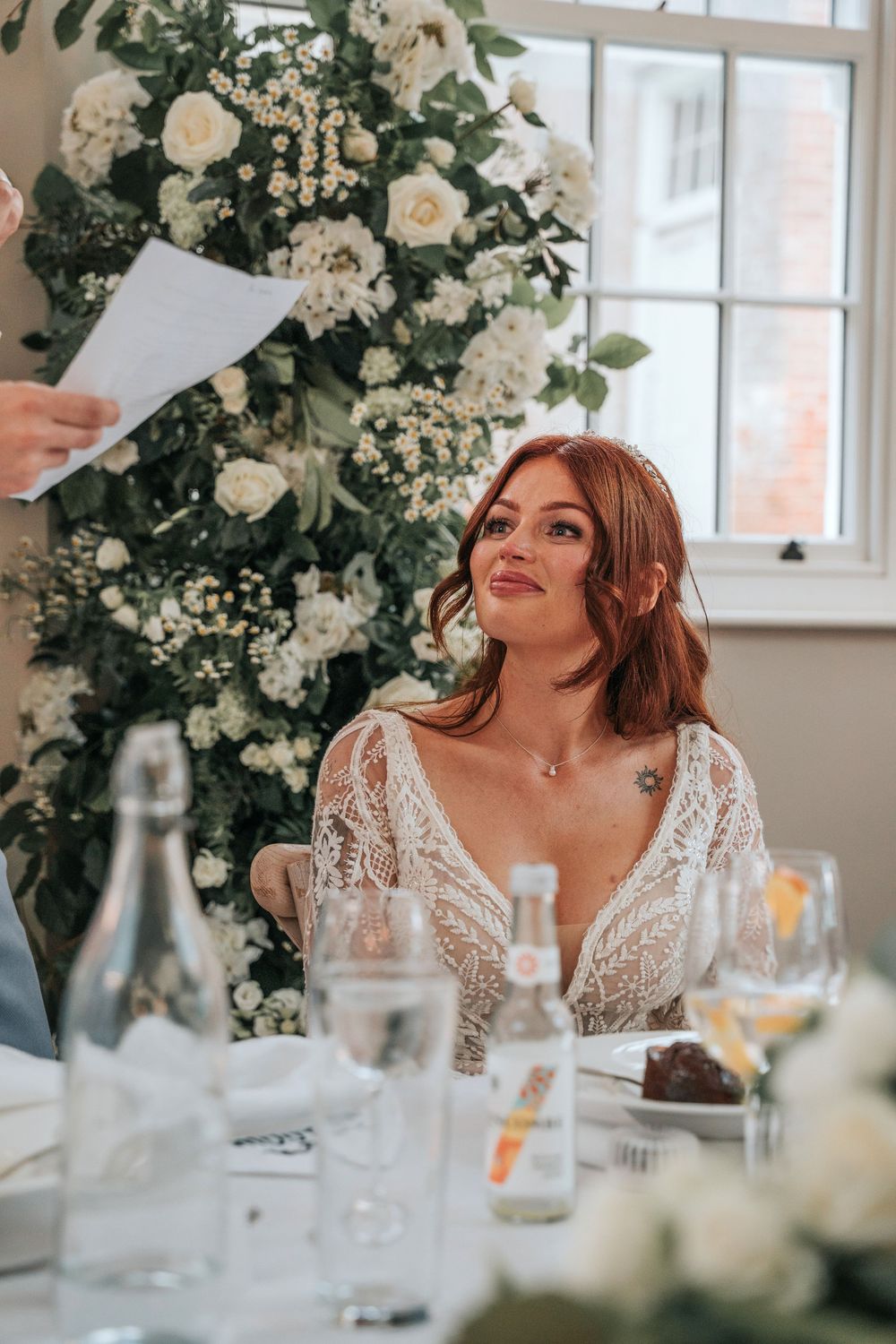 Tearful moment during wedding speeches at Devon country house venue