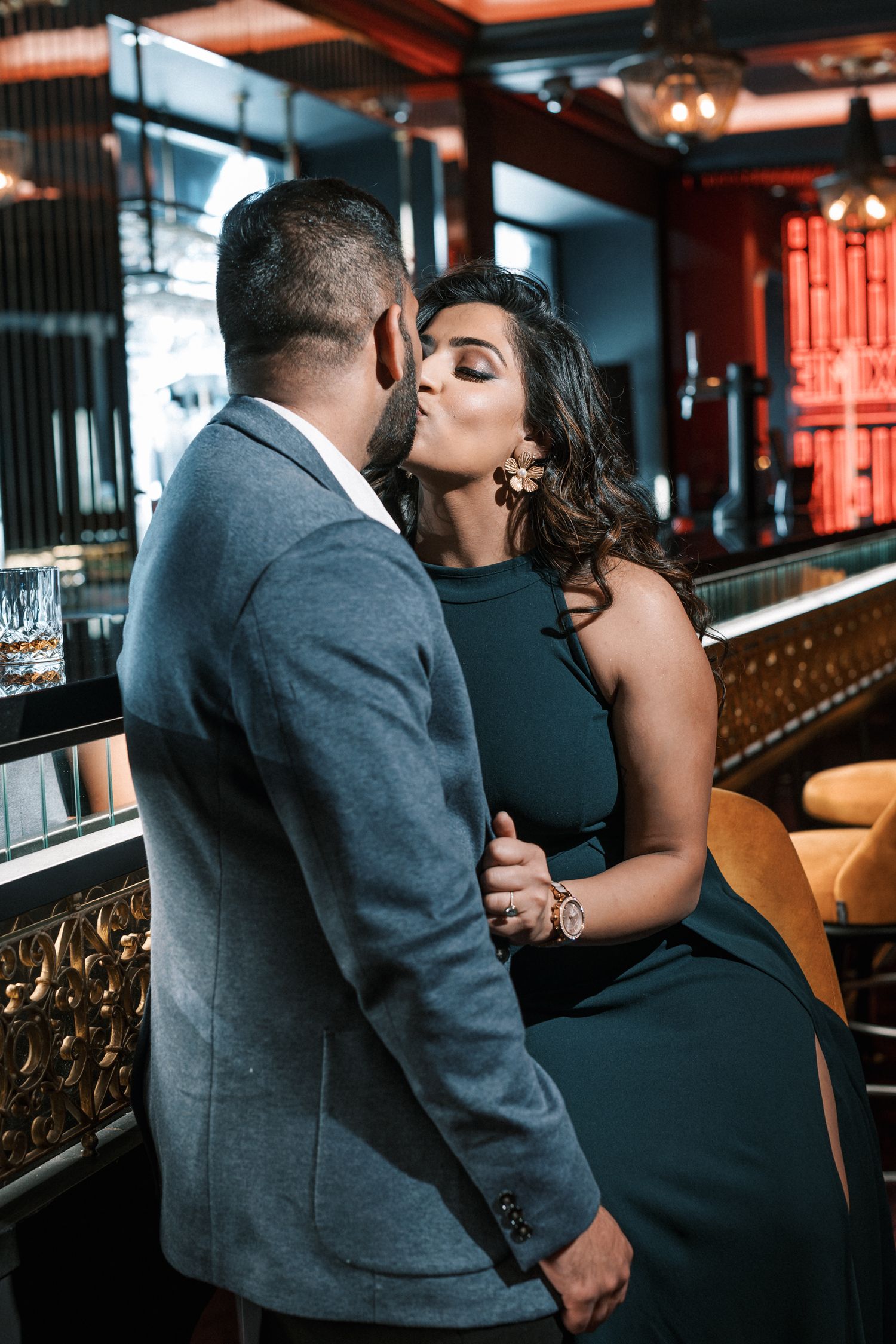 Portugal wedding photographer captures engagement photoshoot at Maxime Hotel Lisbon, with cinematic & editorial photo style