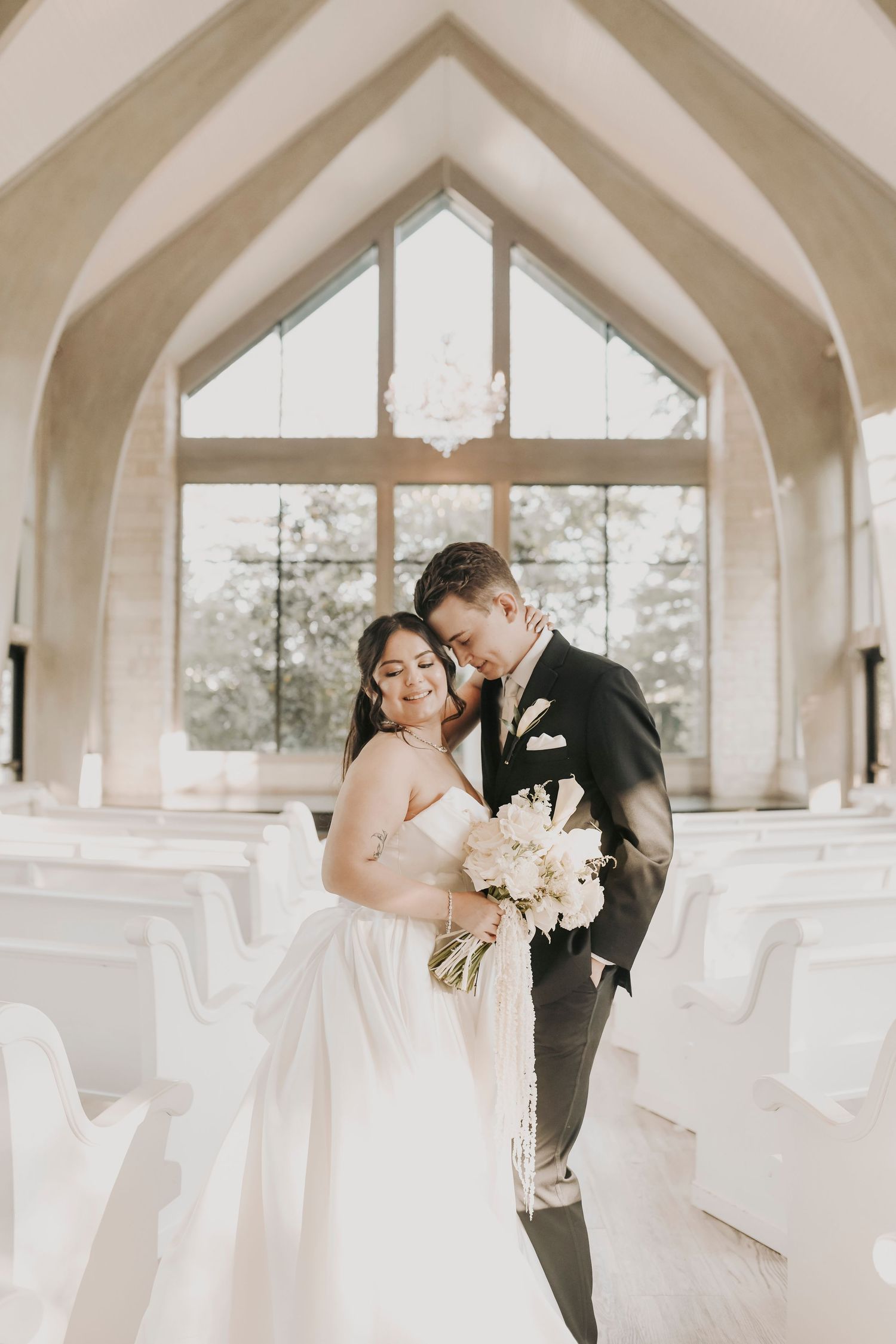 Elegant newlywed portraits at Brighton Abbey wedding venue