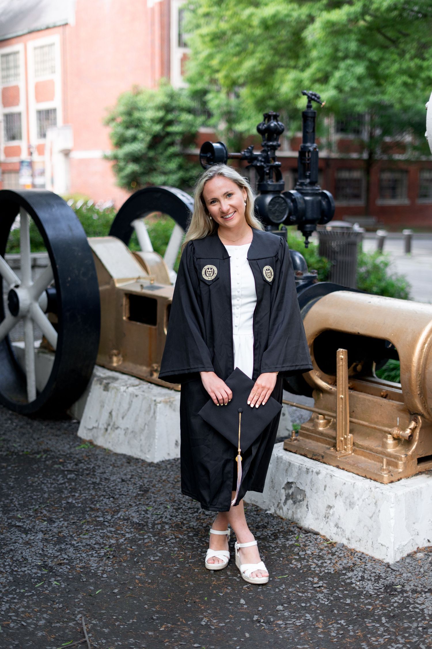 The campus steam engine, one of the best spots for Georgia Tech photos during your atlanta grad photoshoot