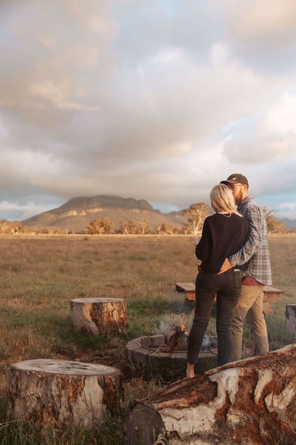 Lifestyle accommodation photography capturing couples retreat experience at luxury off-grid tiny home stay