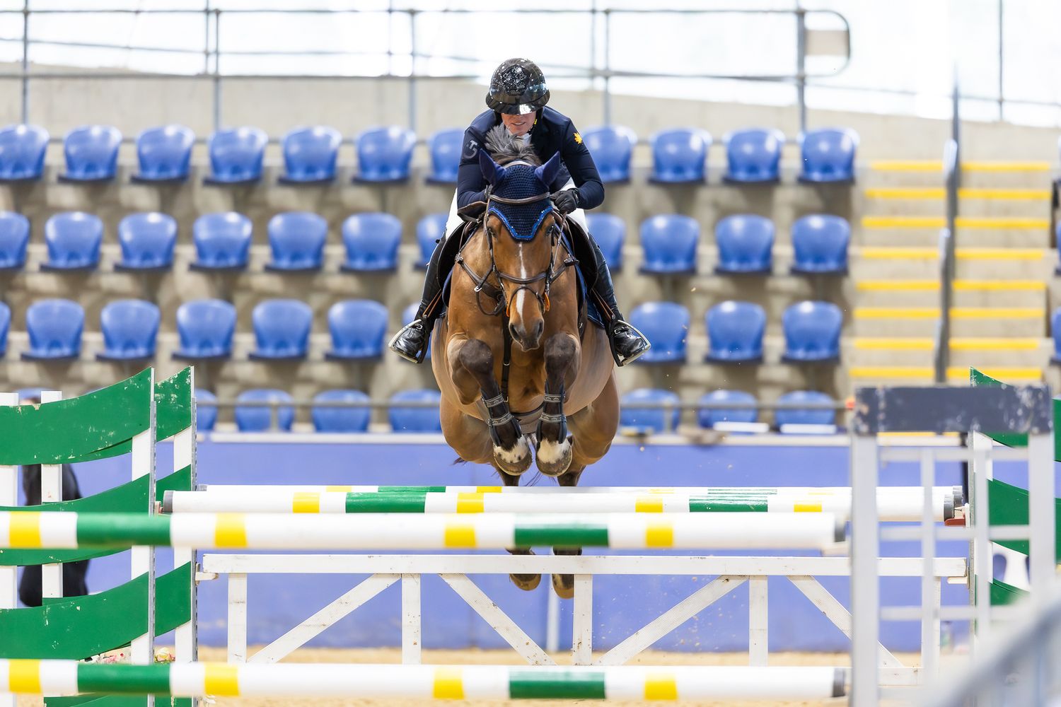 Tallara Cameron & Cooley Down Under competing in the 1.40m at the Jumping NSW Winter Classic. © Simon Scully, 2025.