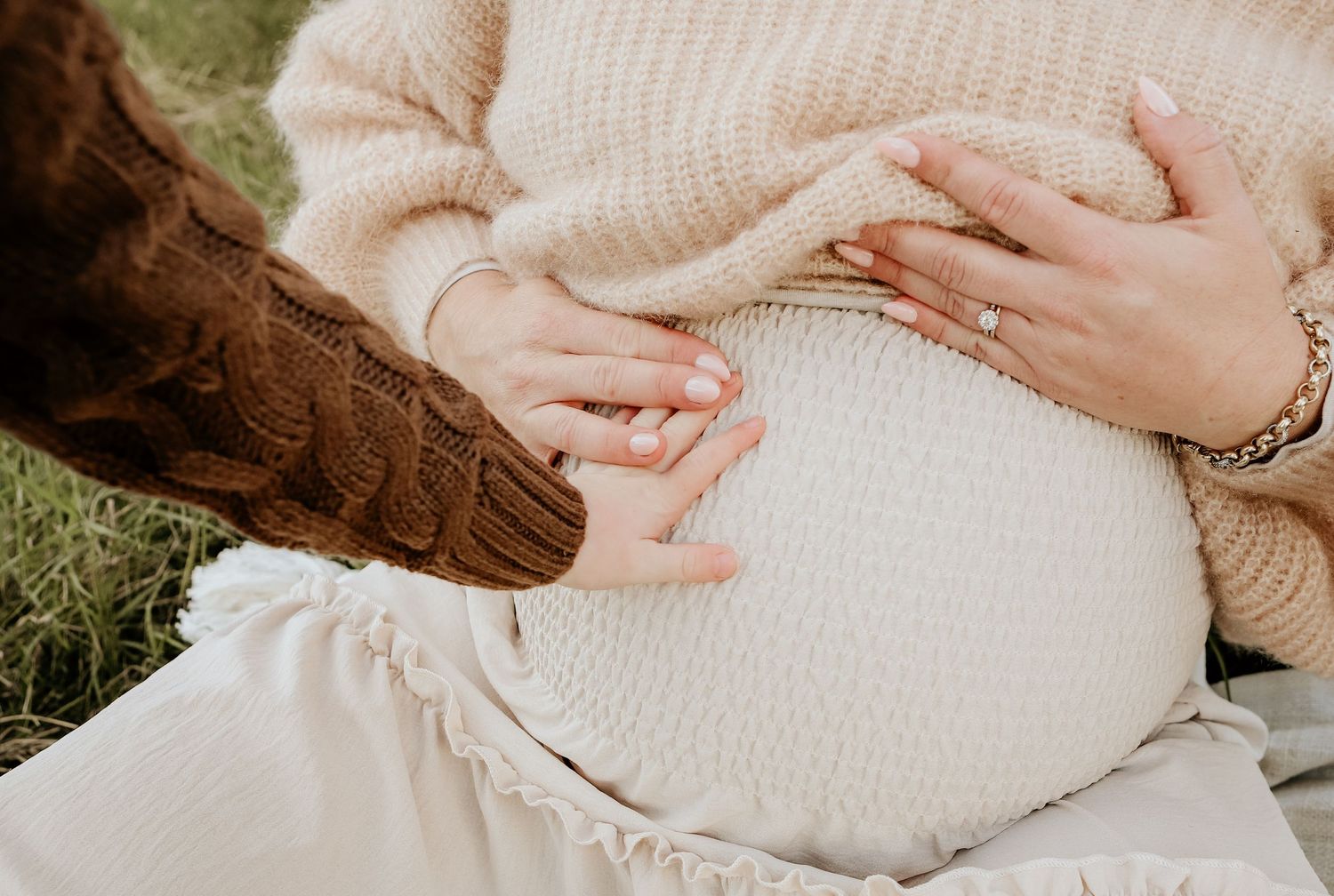 Maternity Image with son holding belly