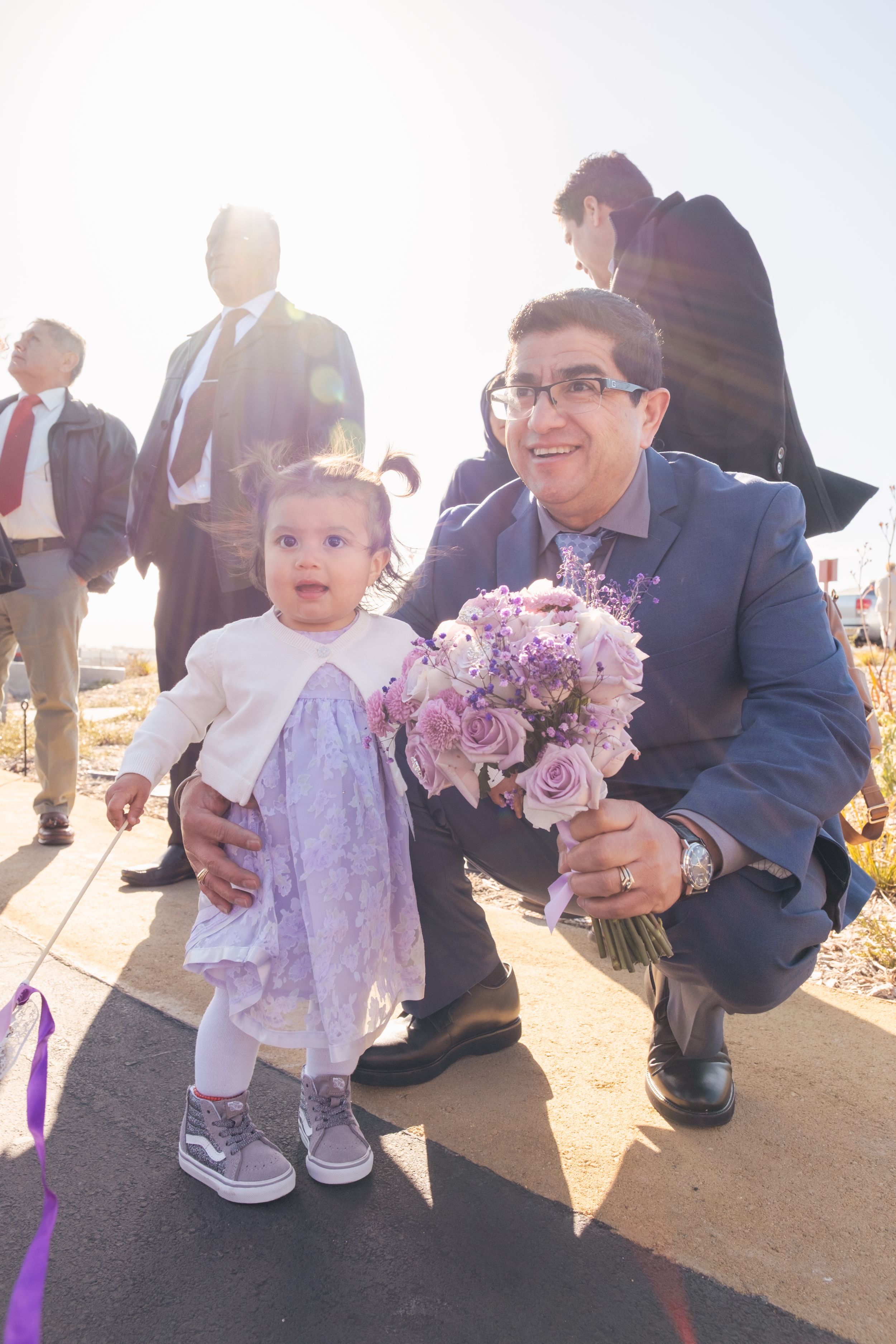 A candid scene from a wedding.