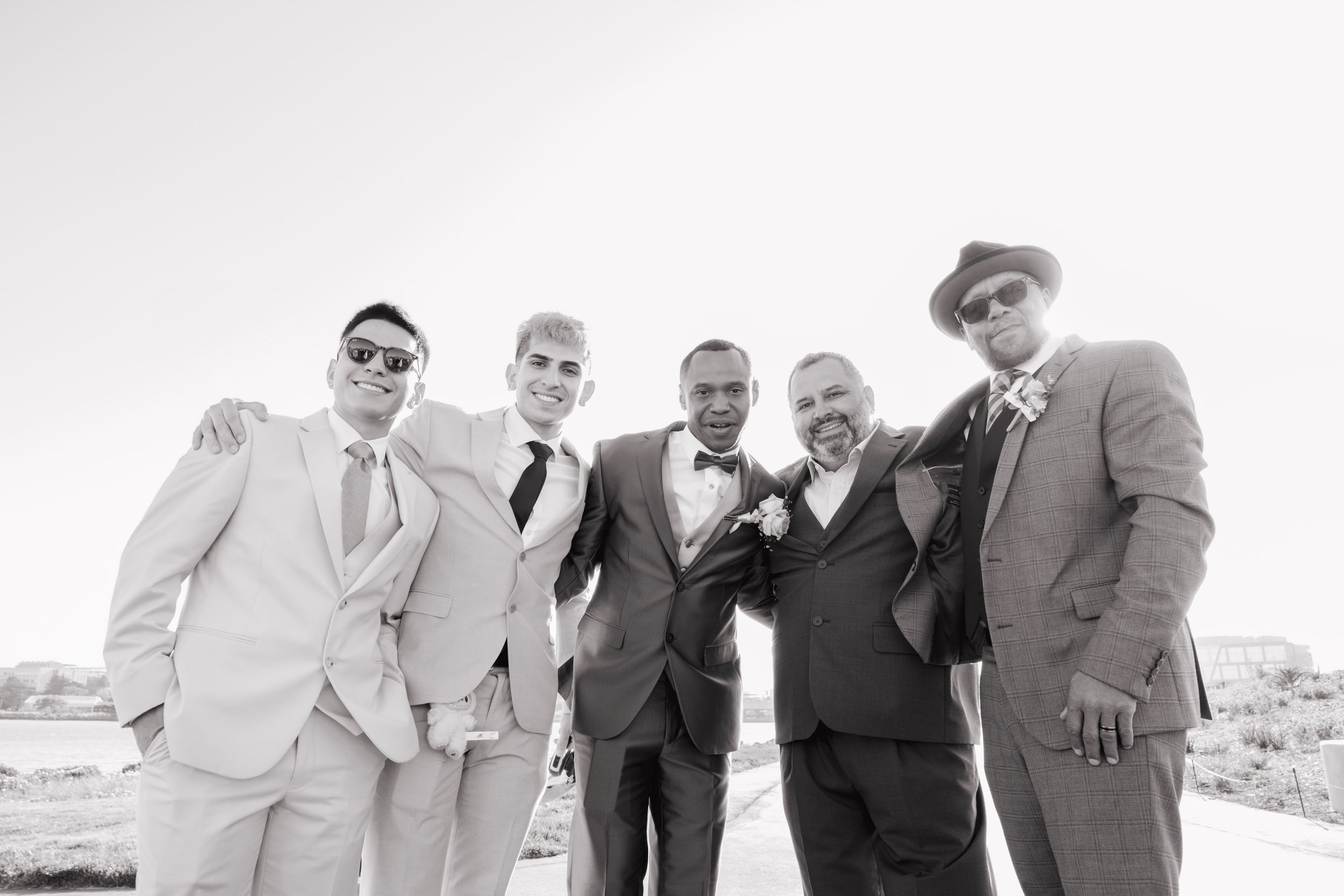 Groom with friends.