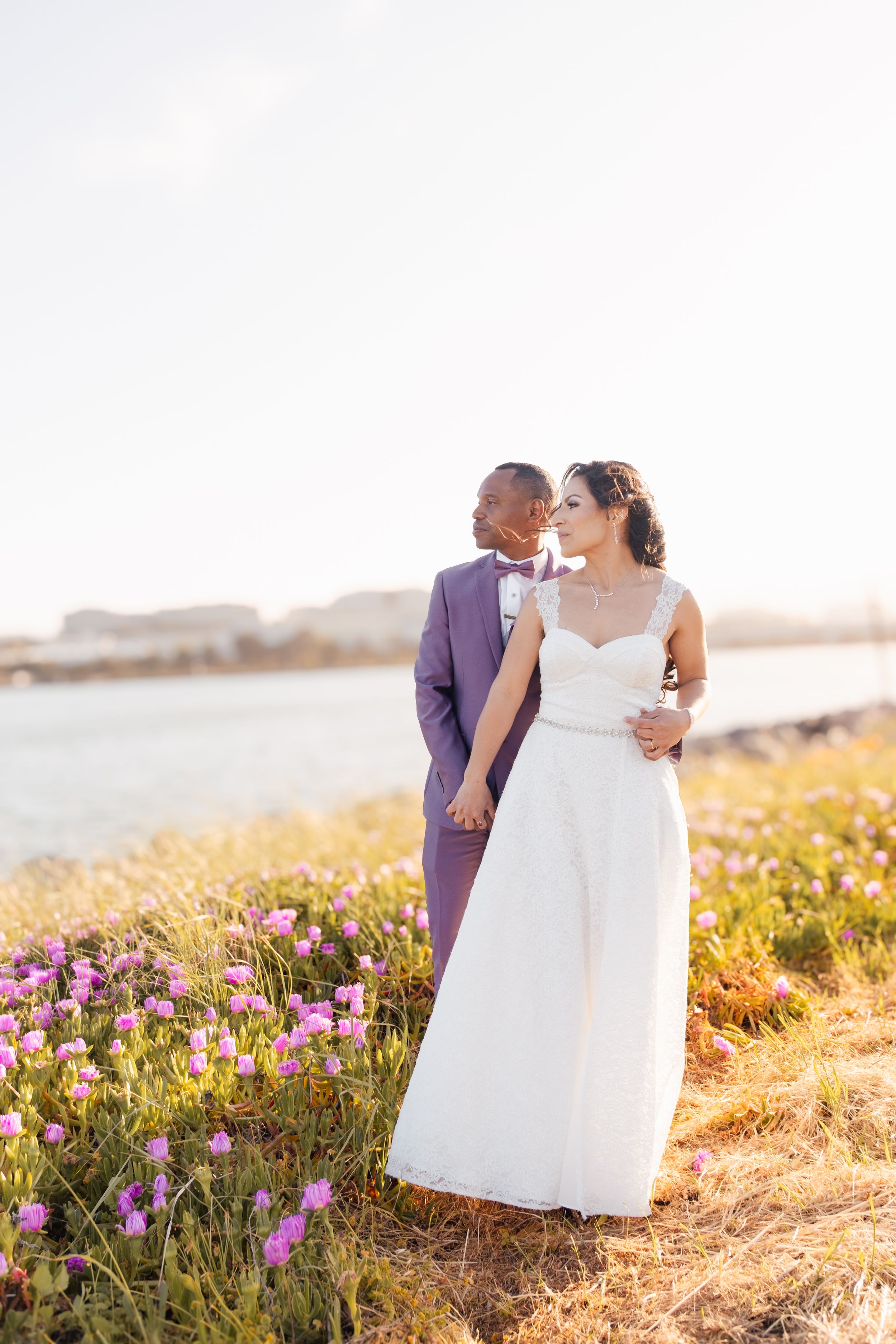 Couple during a post wedding photo shoot.