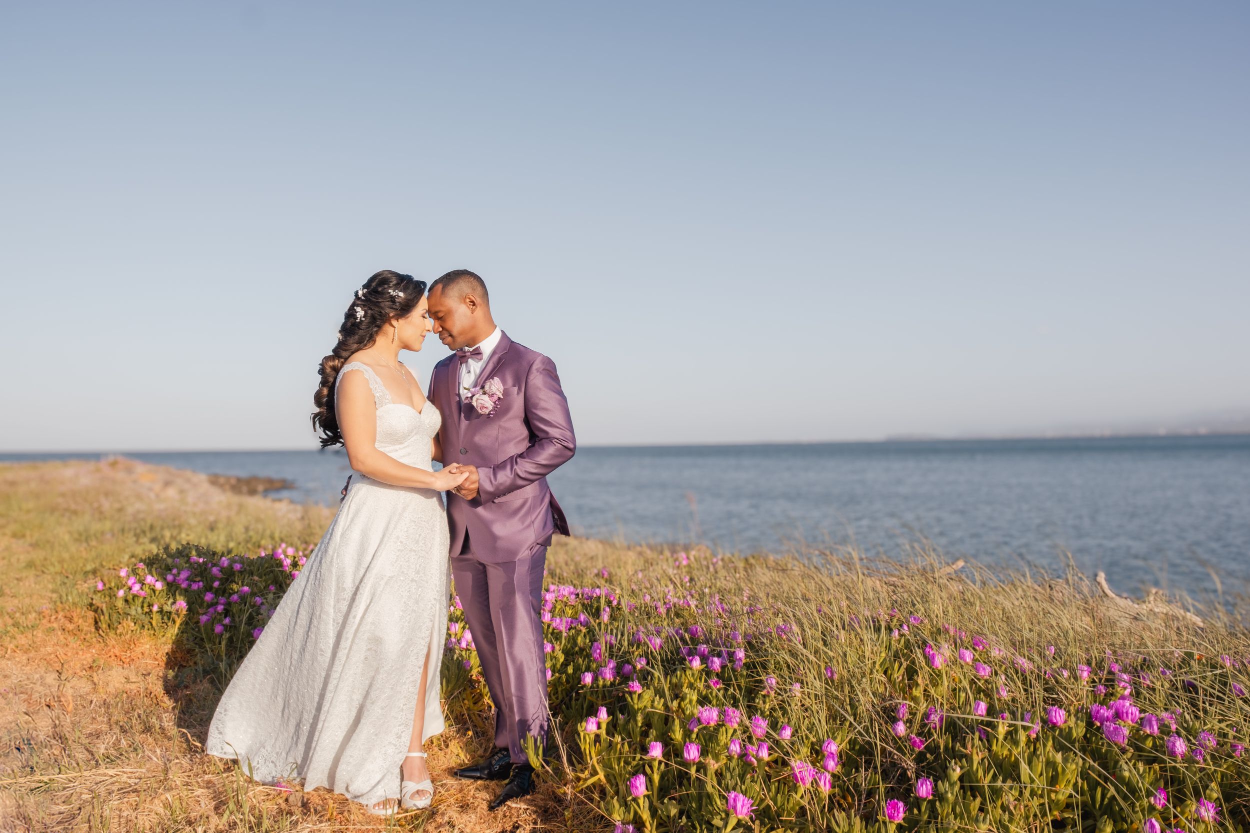 Couple during a post wedding photo shoot.