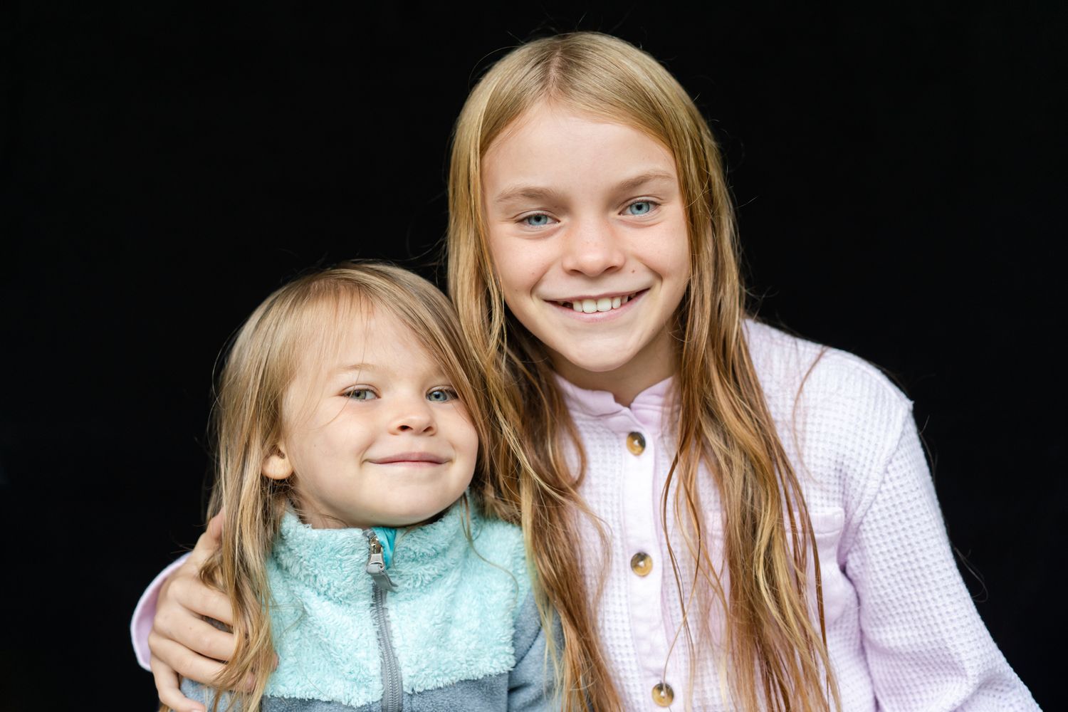 fine art sibling school photo of two sisters