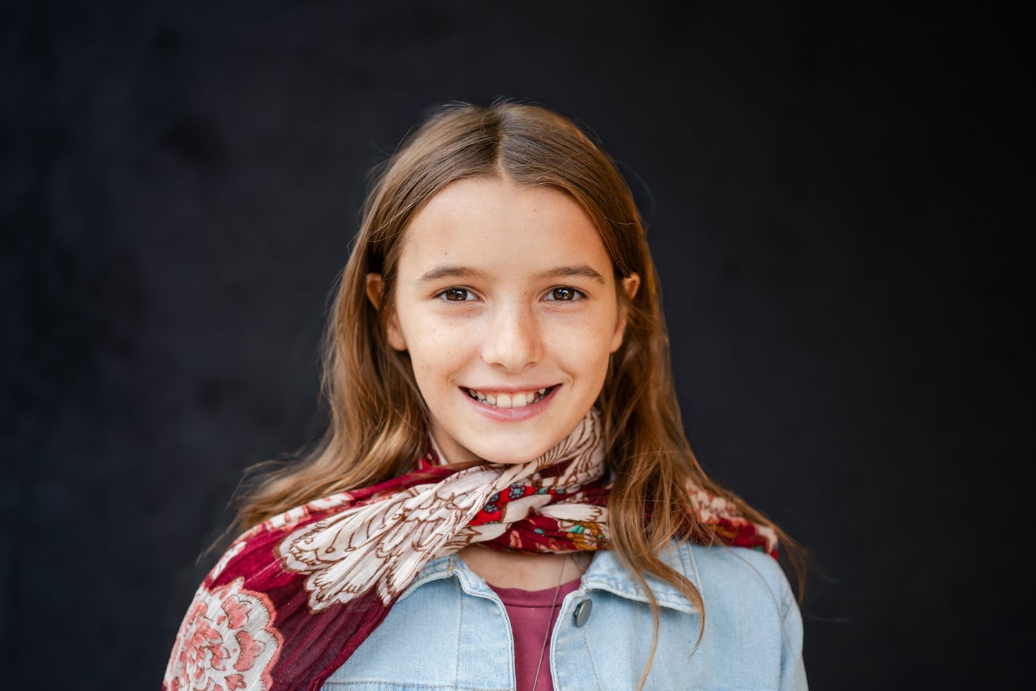 fine art school portrait of elementary aged girl