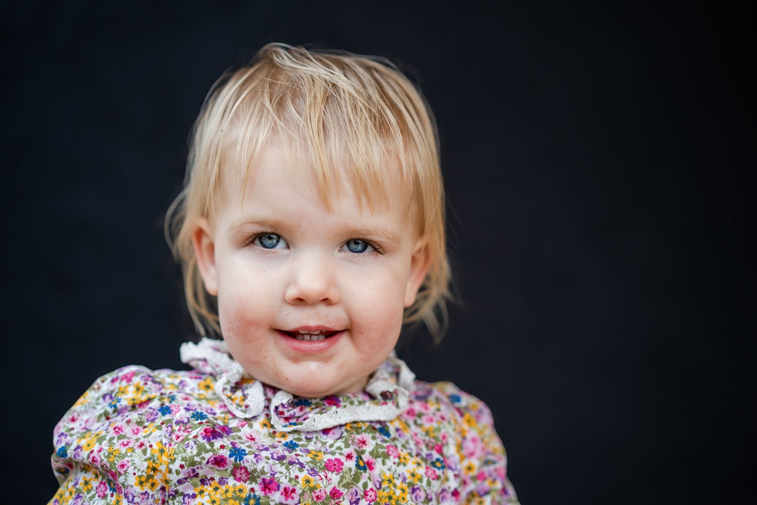 Personality school portrait of baby girl