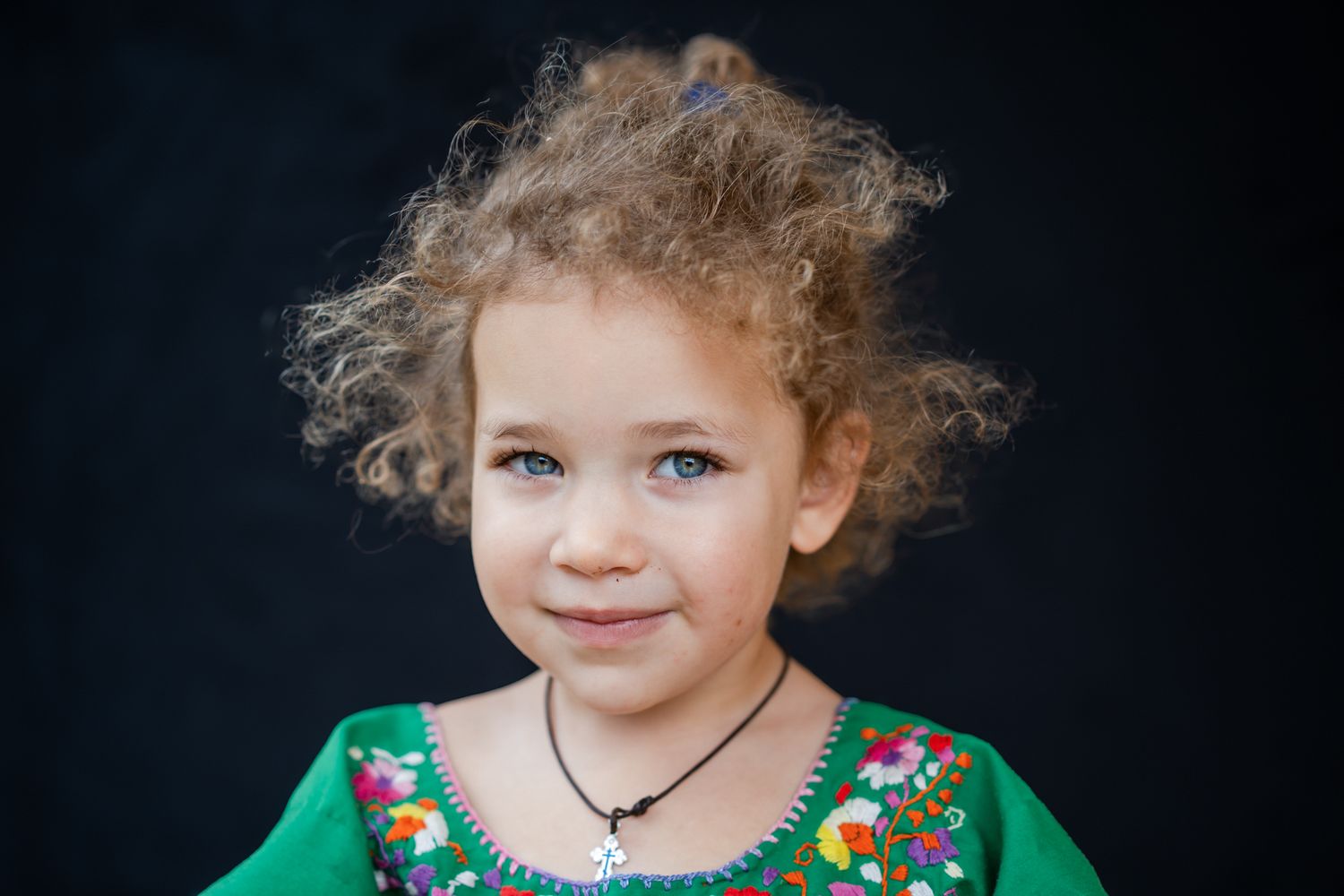 fine art school portrait of a toddler girl