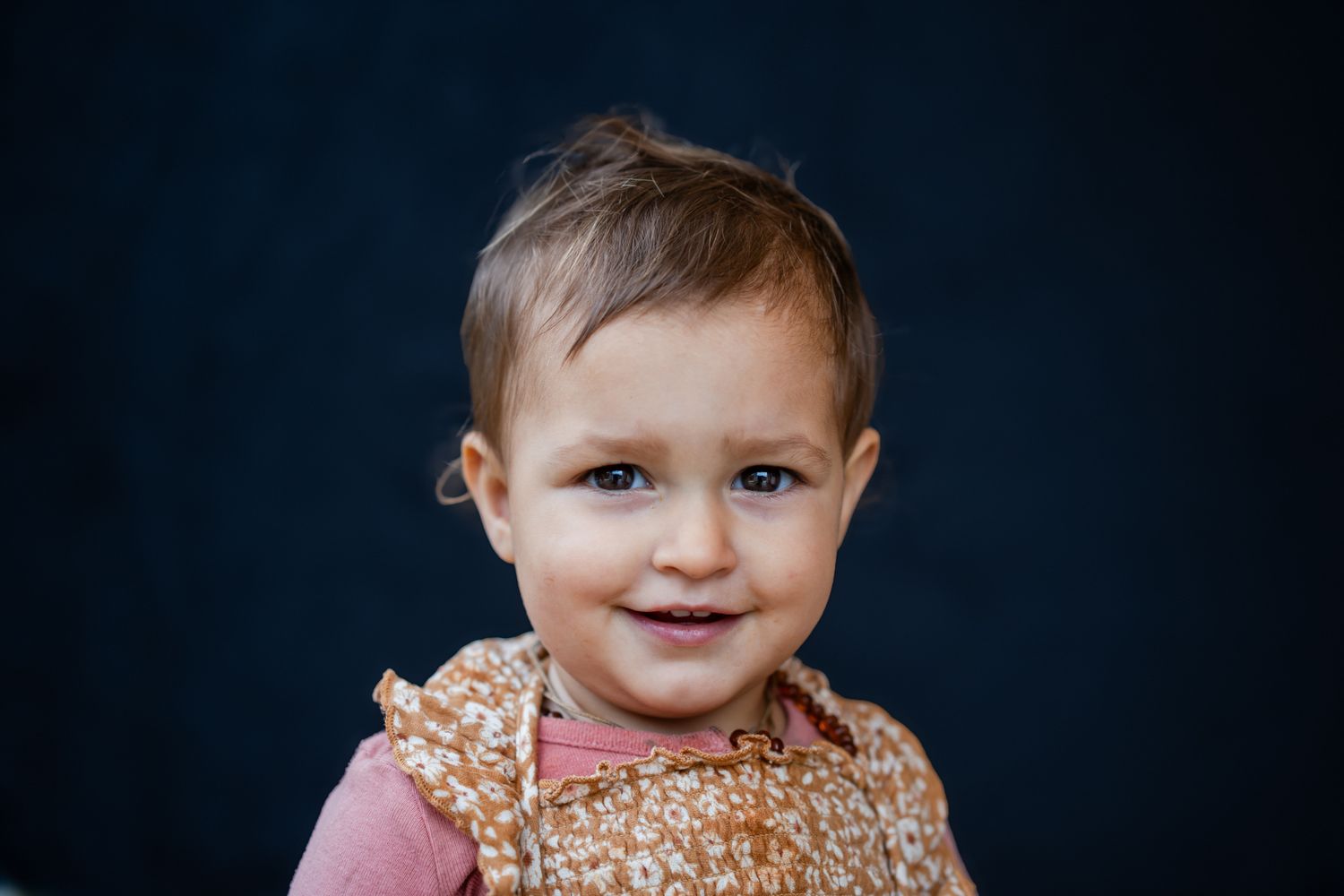 Fine art school portrait of baby girl