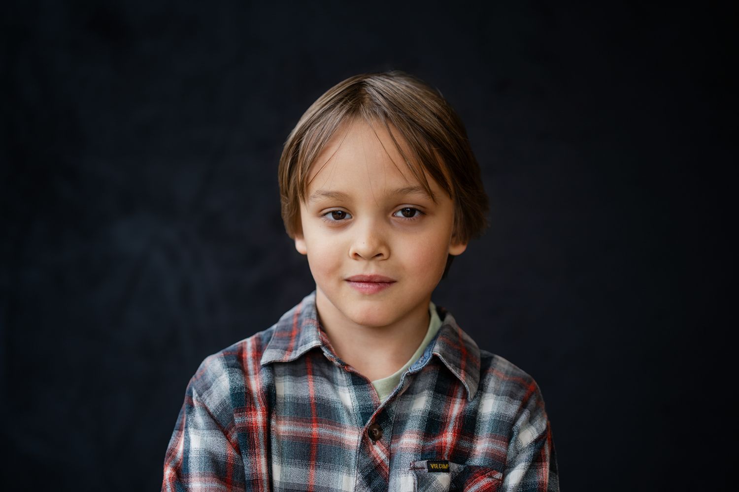 fine art school portrait of young boy