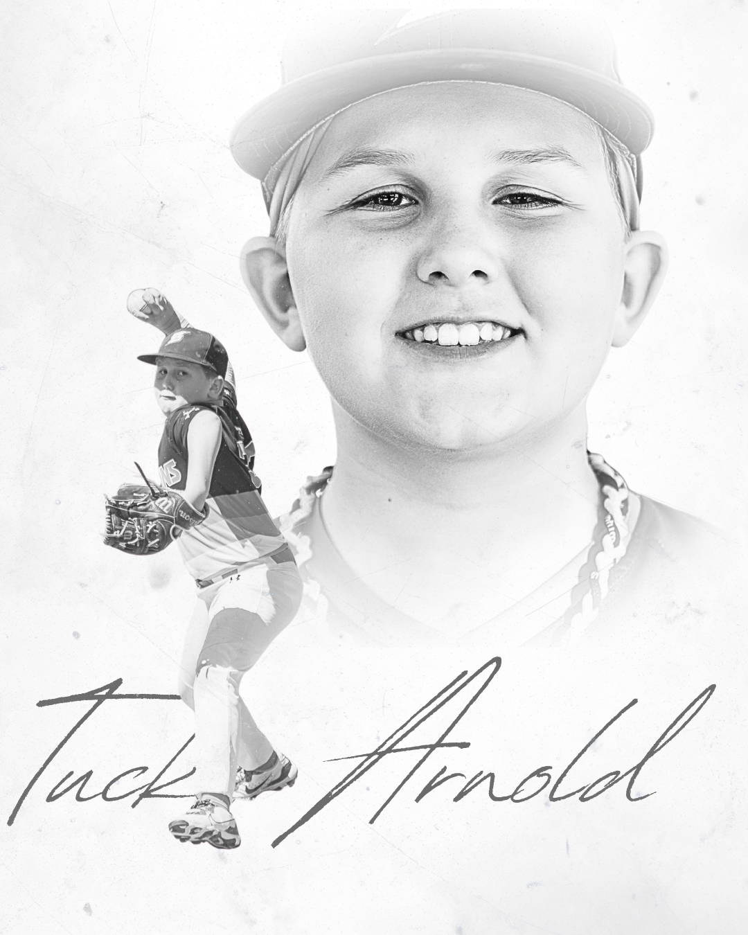 Drew Arnold Photography Youth Baseball poster black and white