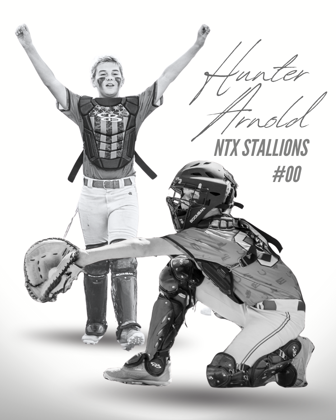 Drew Arnold Photography Youth Baseball poster black and white