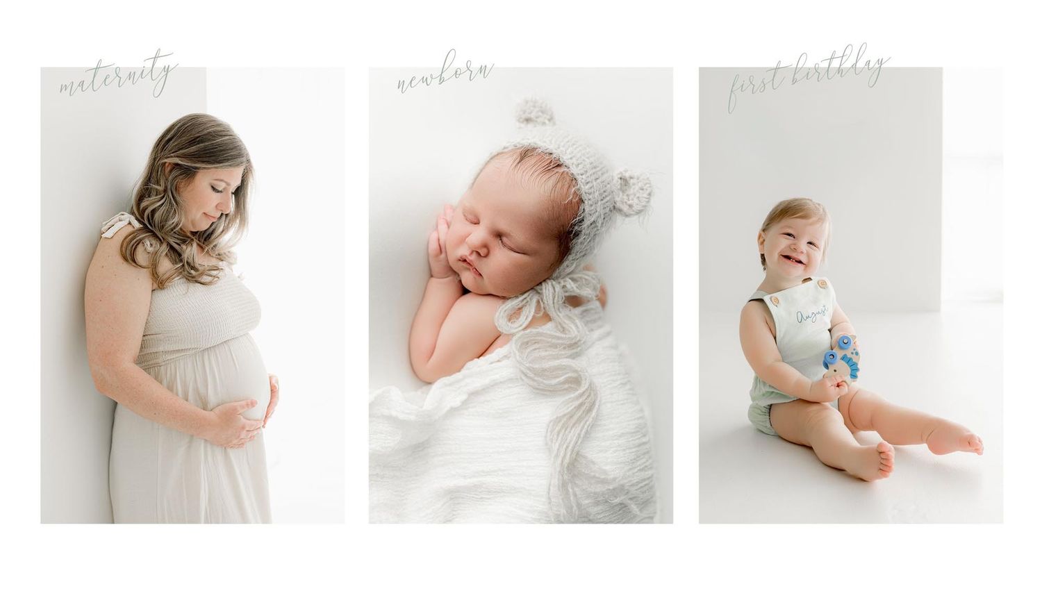First year baby photos at maternity, newborn, and first birthday taken by Jacksonville maternity photographer