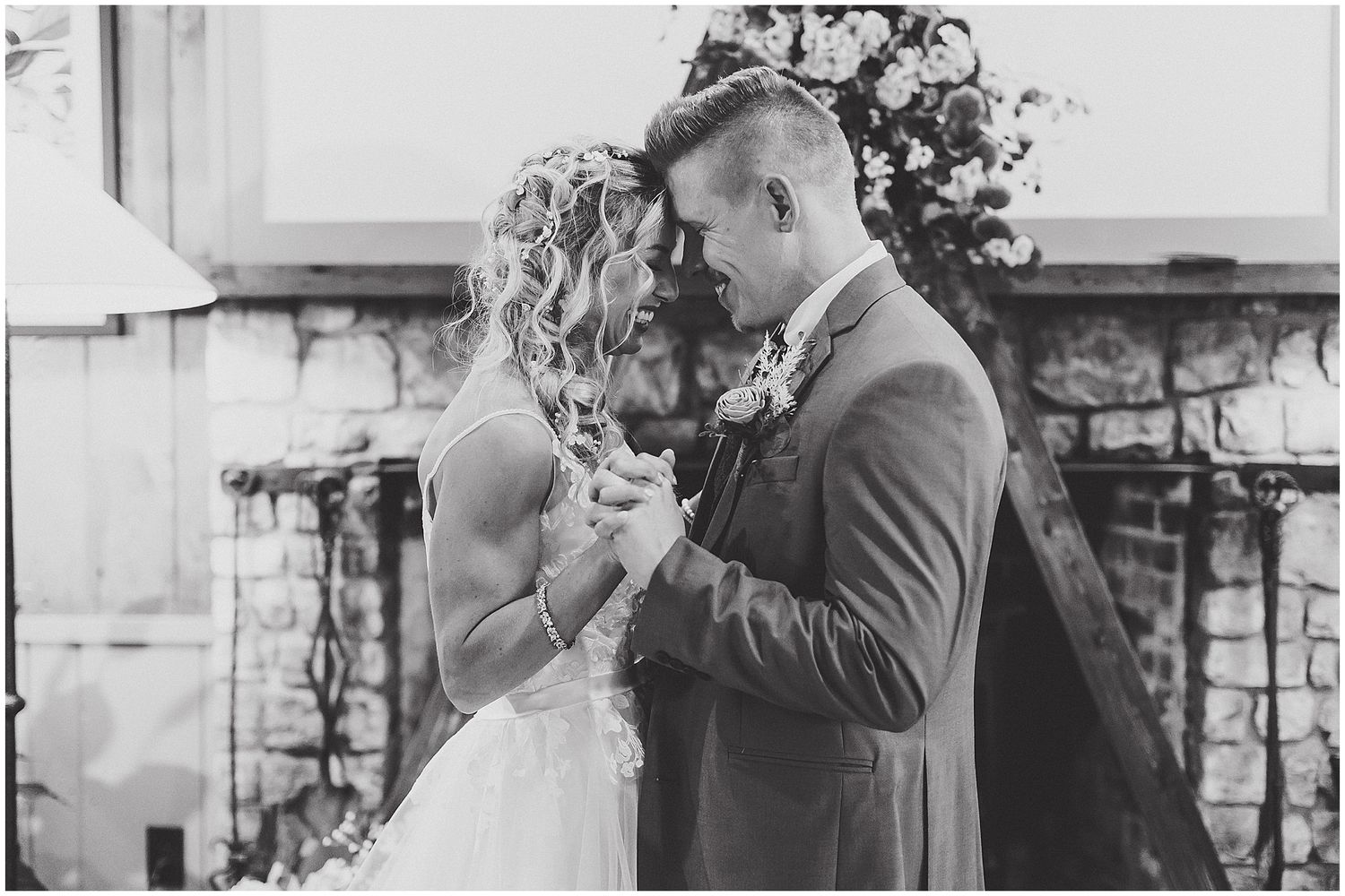Emotional black and white shots of wedding ceremony reactions.